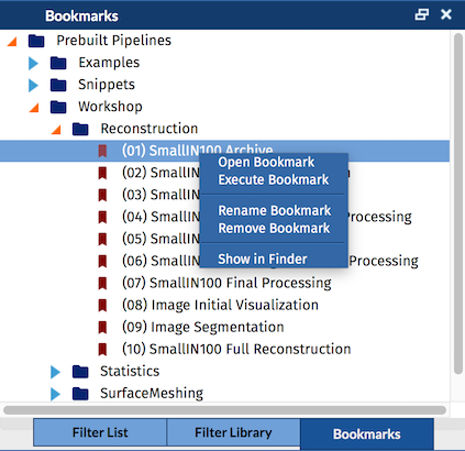 Bookmarks Contextual Menu