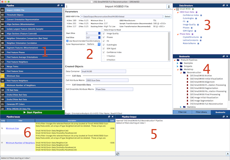 Overview of the DREAM.3D User Interface